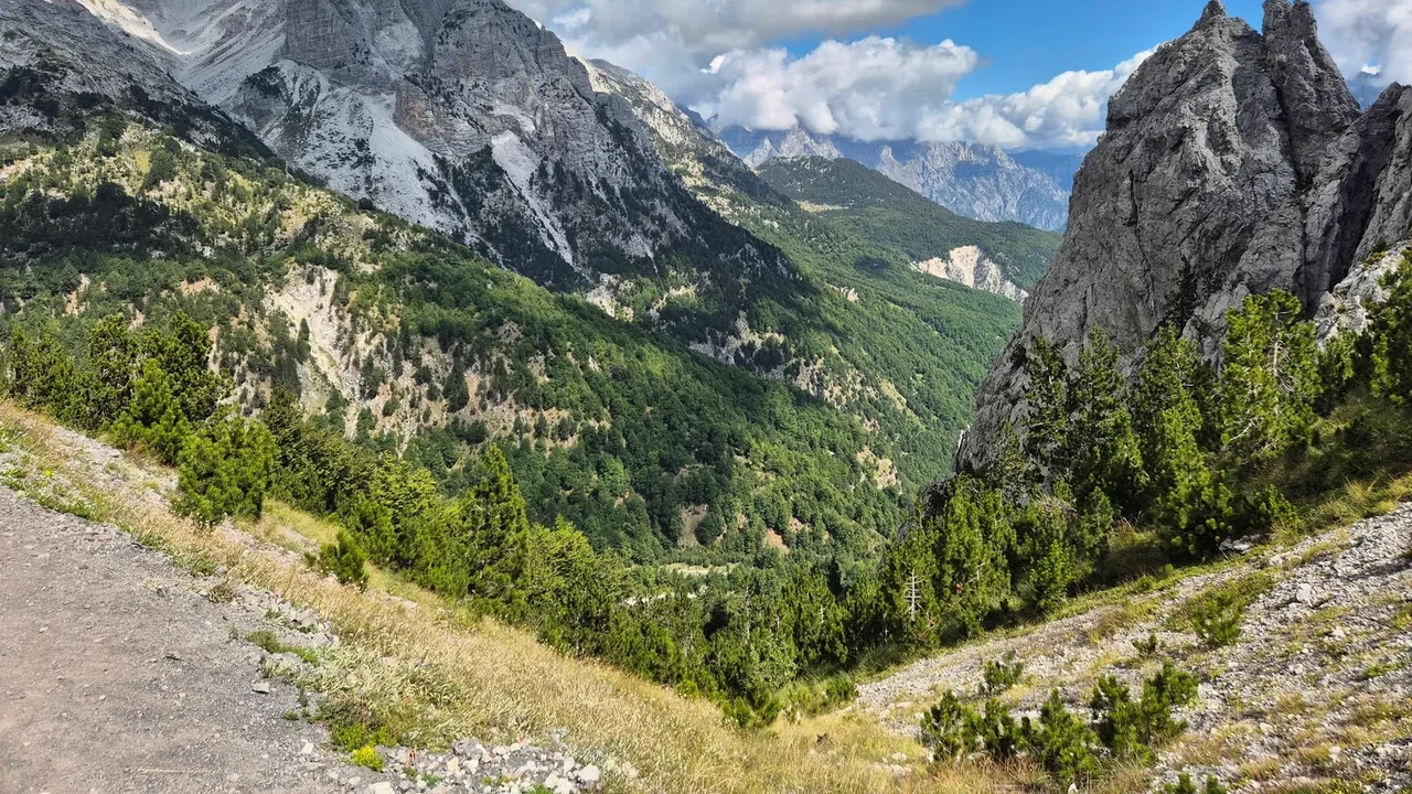 Remote high peaks above Theth where mobile signal is patchy