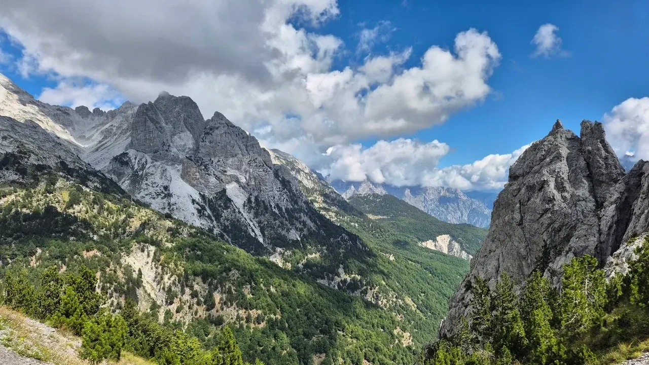 A high mountain pass on the Peaks of the Balkans circuit near the Albanian border