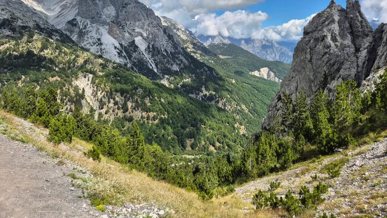 Remote high peaks above Theth where mobile signal is patchy