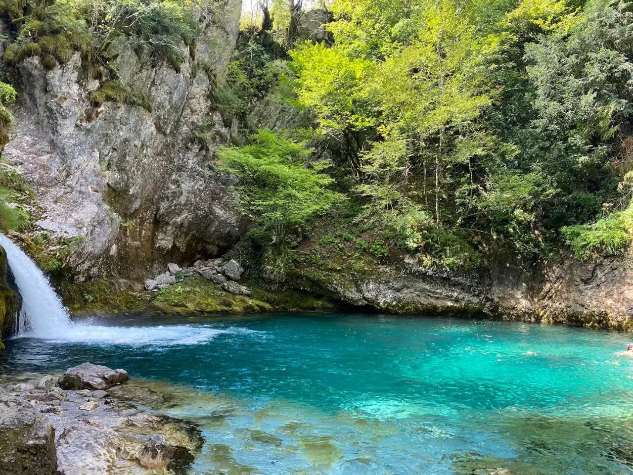 Turquoise Blue Eye spring near Theth